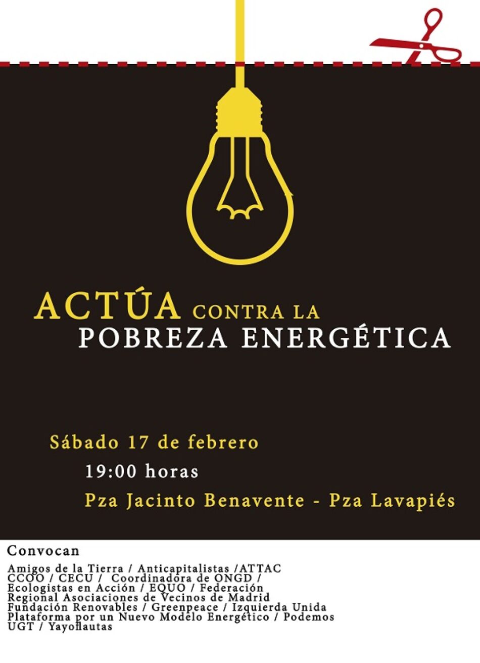 El sábado 17-F, una marcha reclamará una ley integral de protección contra la pobreza energética