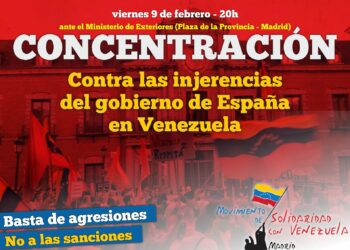 Concentración en Madrid contra las injerencias del gobierno de España en Venezuela