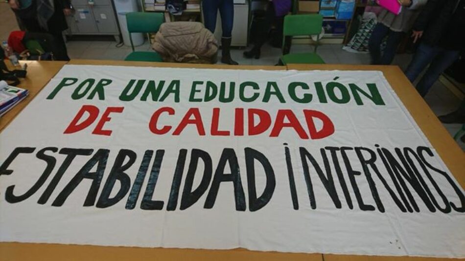 Docentes andaluces inician el próximo lunes 12 de marzo dos semanas de huelga indefinida