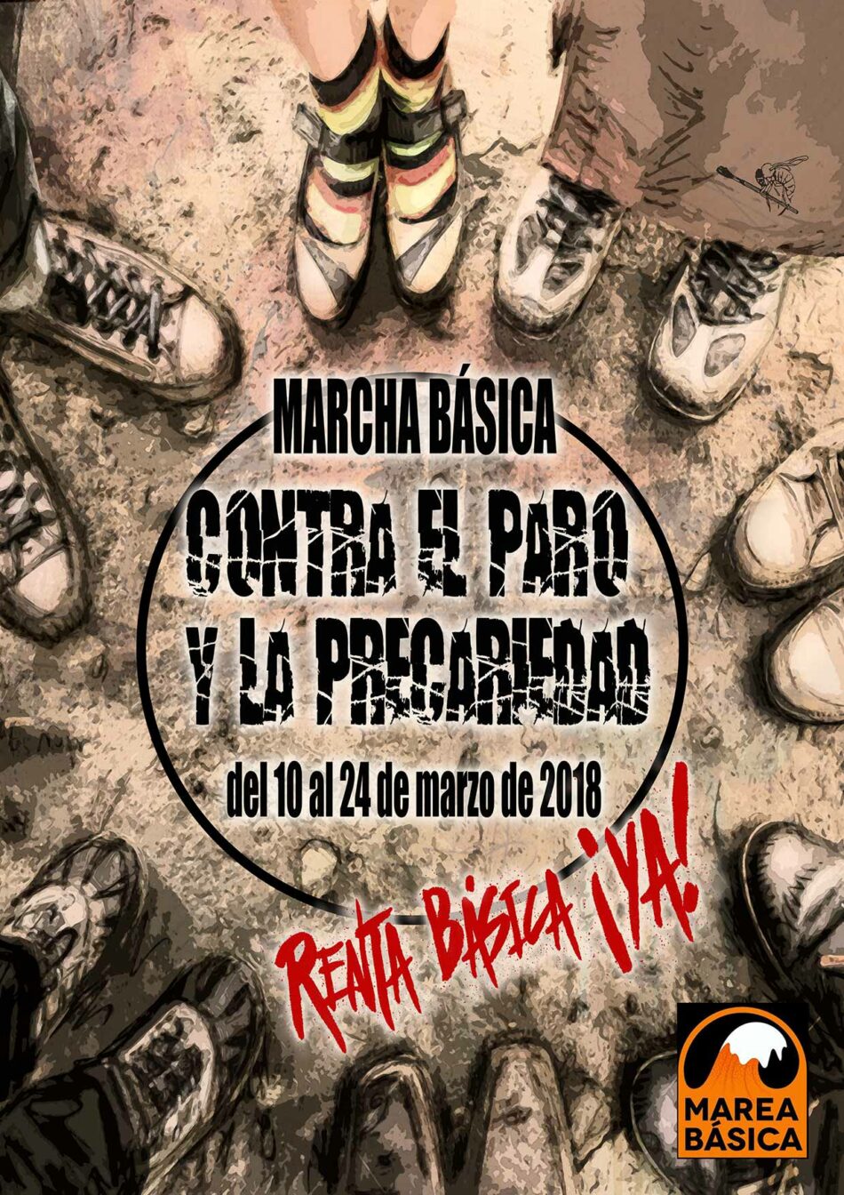 La Marcha Básica contra el paro y la precariedad llega mañana, 24 de marzo, a Madrid
