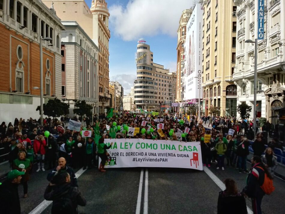 PAHs de todo el Estado se desplazan hasta Madrid en defensa de la Ley de Vivienda PAH
