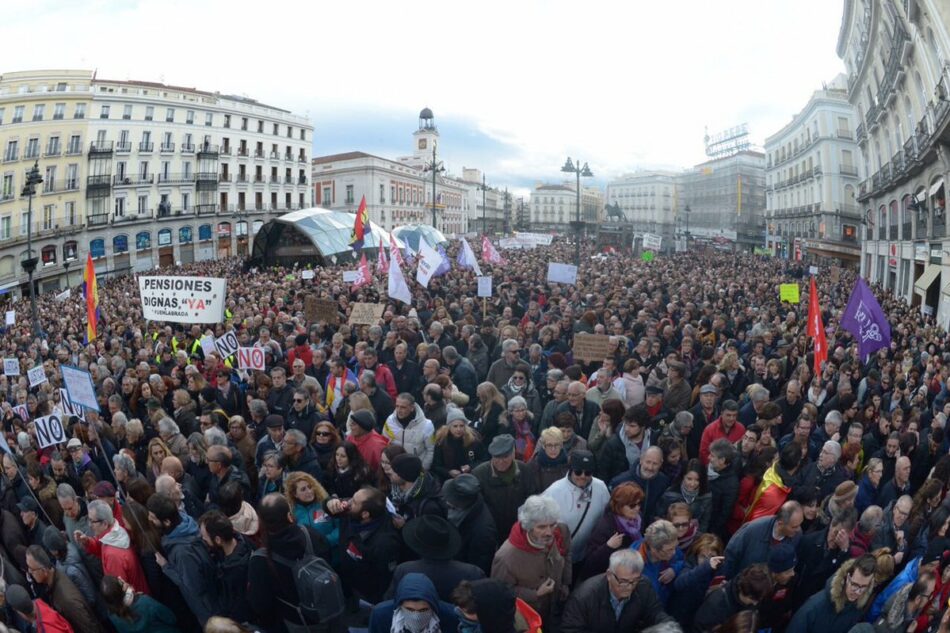 La Coordinadora Estatal en Defensa del Sistema Público de Pensiones anuncia que las movilizaciones continuarán en abril