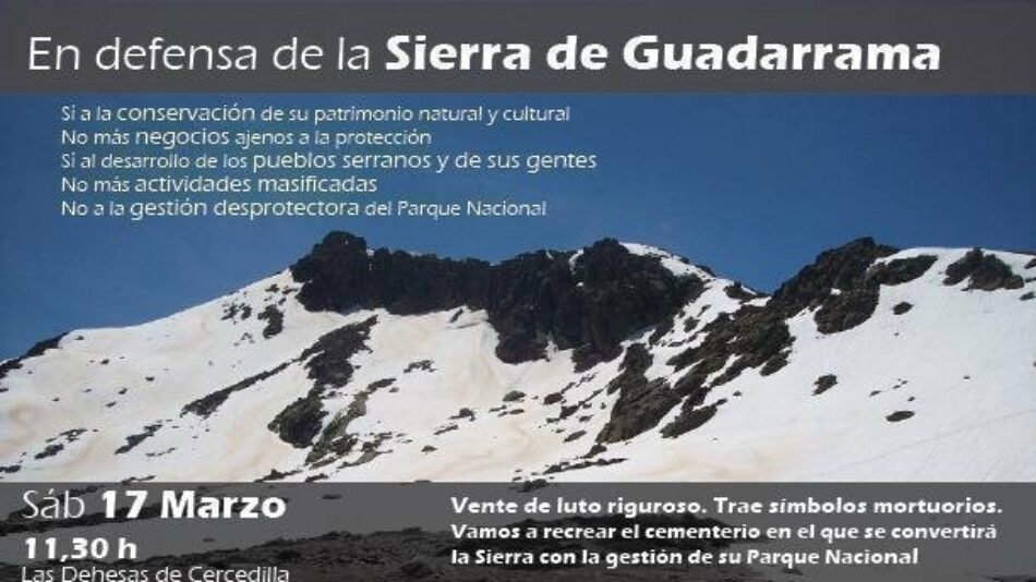 Un millar de firmas solicitan la retirada del Plan de Gestión del Parque Nacional de la Sierra de Guadarrama