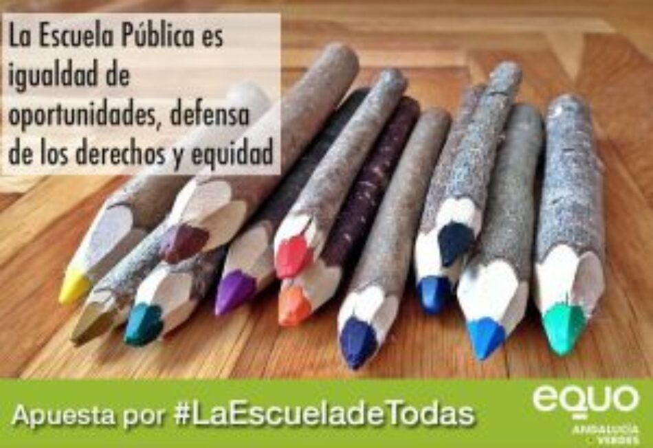 EQUO reclama al PSOE andaluz “claridad a favor de la escuela pública”