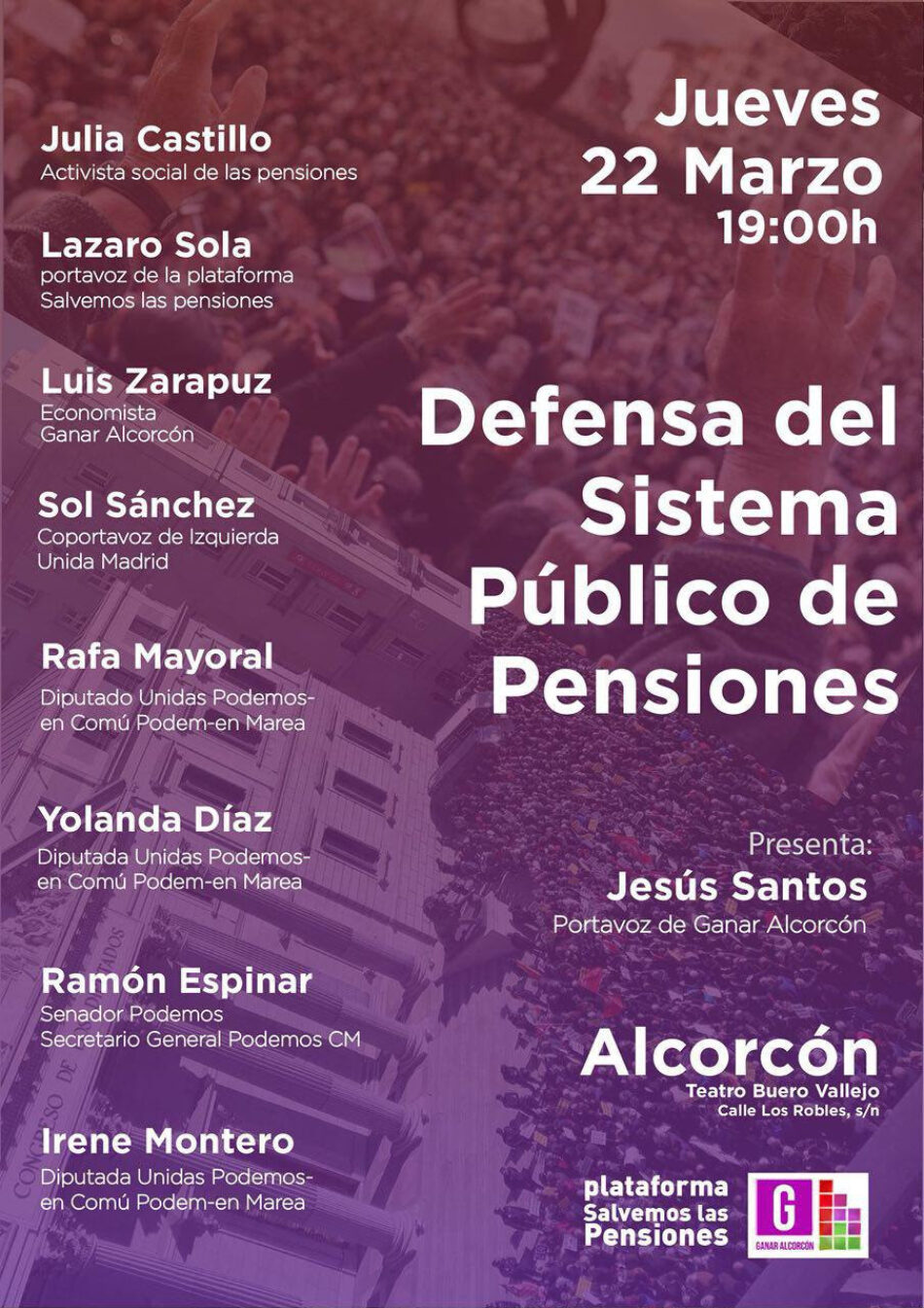 Charla en ‘Defensa del sistema público de pensiones’