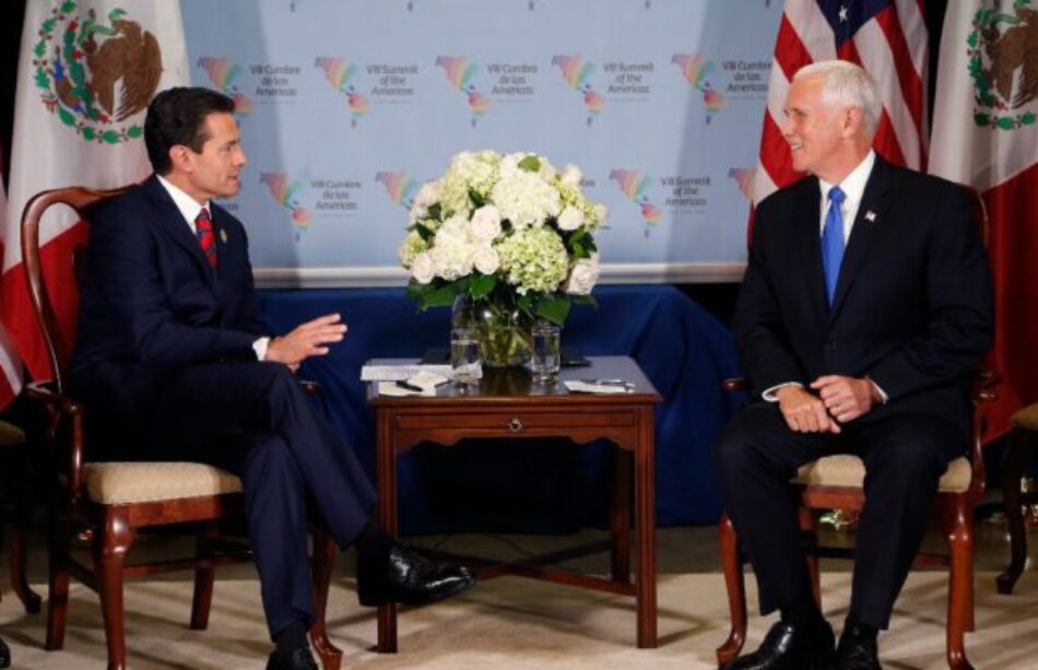 México-EEUU. Peña Nieto y Mike Pence se reunieron en Lima pero evitaron hablar del muro
