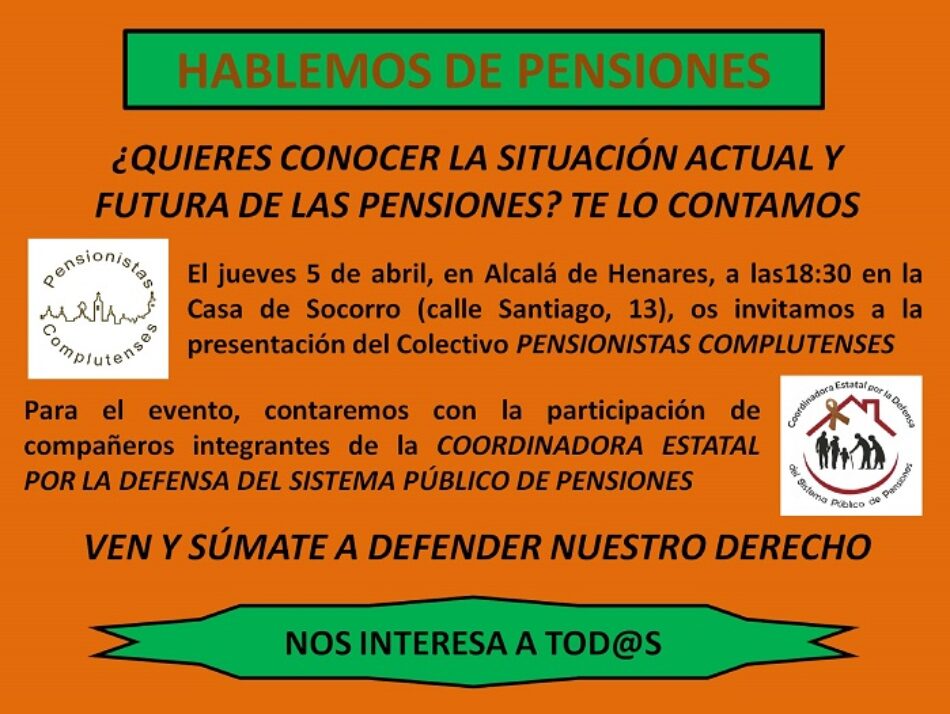 Presentación del Colectivo «Pensionistas Complutenses»