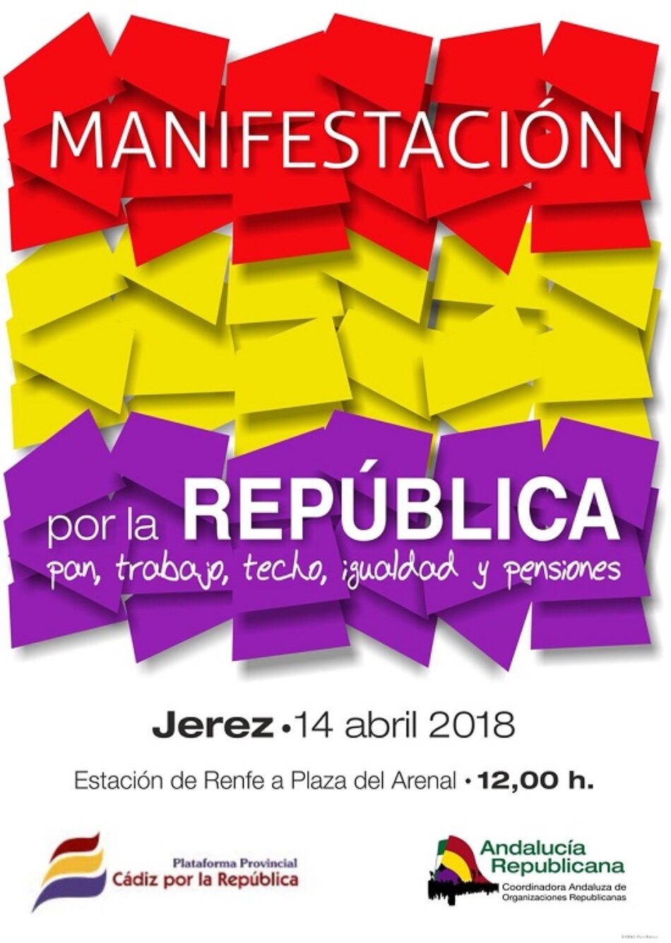 Manifestación por la República en Jerez, el 14 de abril