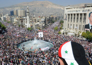 Siria. Marcha multitudinaria repudió los bombardeos de Estados Unidos