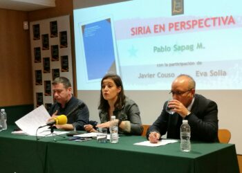 Pablo Sapag, Eva Solla e Javier Couso debaten en Vigo sobre a situación de Siria dentro do contexto de Oriente Medio na conferencia: “Siria en perspectiva”