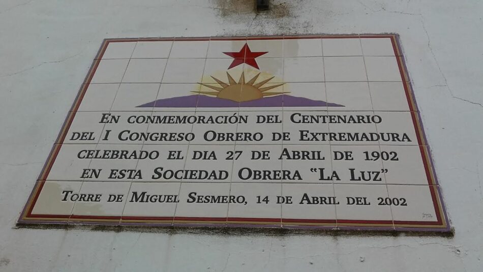 La luz de los obreros: Abril de 1902, Primer Congreso Obrero de Extremadura