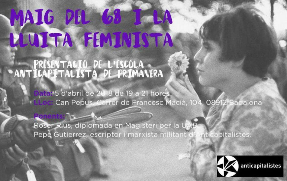 Anticapitalistes organitza a Badalona un acte sobre el Maig del 68 i la lluita feminista
