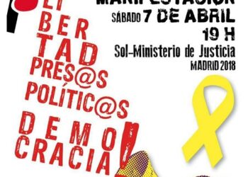 Manifestación 7 de abril: «¡Llibertad pres@s polític@s. Democracia!