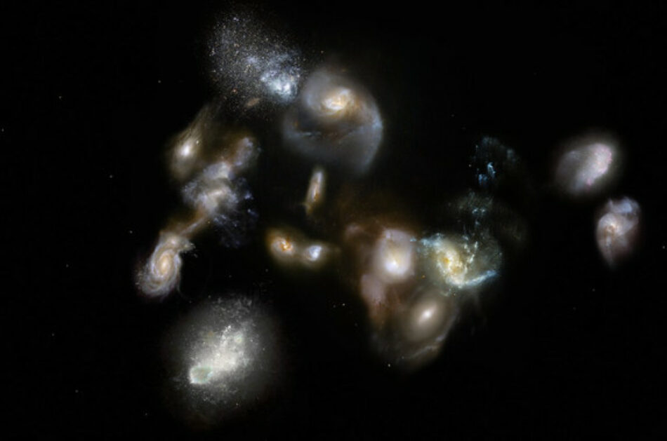 Megafusiones de antiguas galaxias