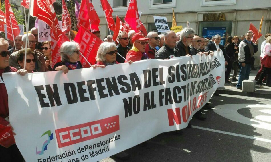 Madrid se moviliza en defensa del sistema público de pensiones