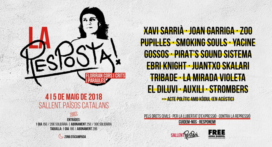 La Resposta: festival solidari amb Anna Gabriel