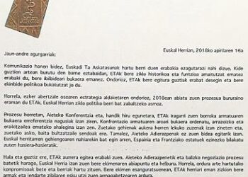 «ETA ha decidido dar por terminados su ciclo histórico y su función, dando fin a su recorrido»
