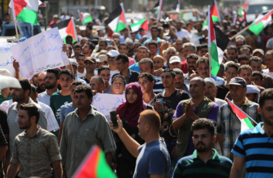 Los palestinos de la Franja de Gaza celebran el 1 de mayo con manifestaciones