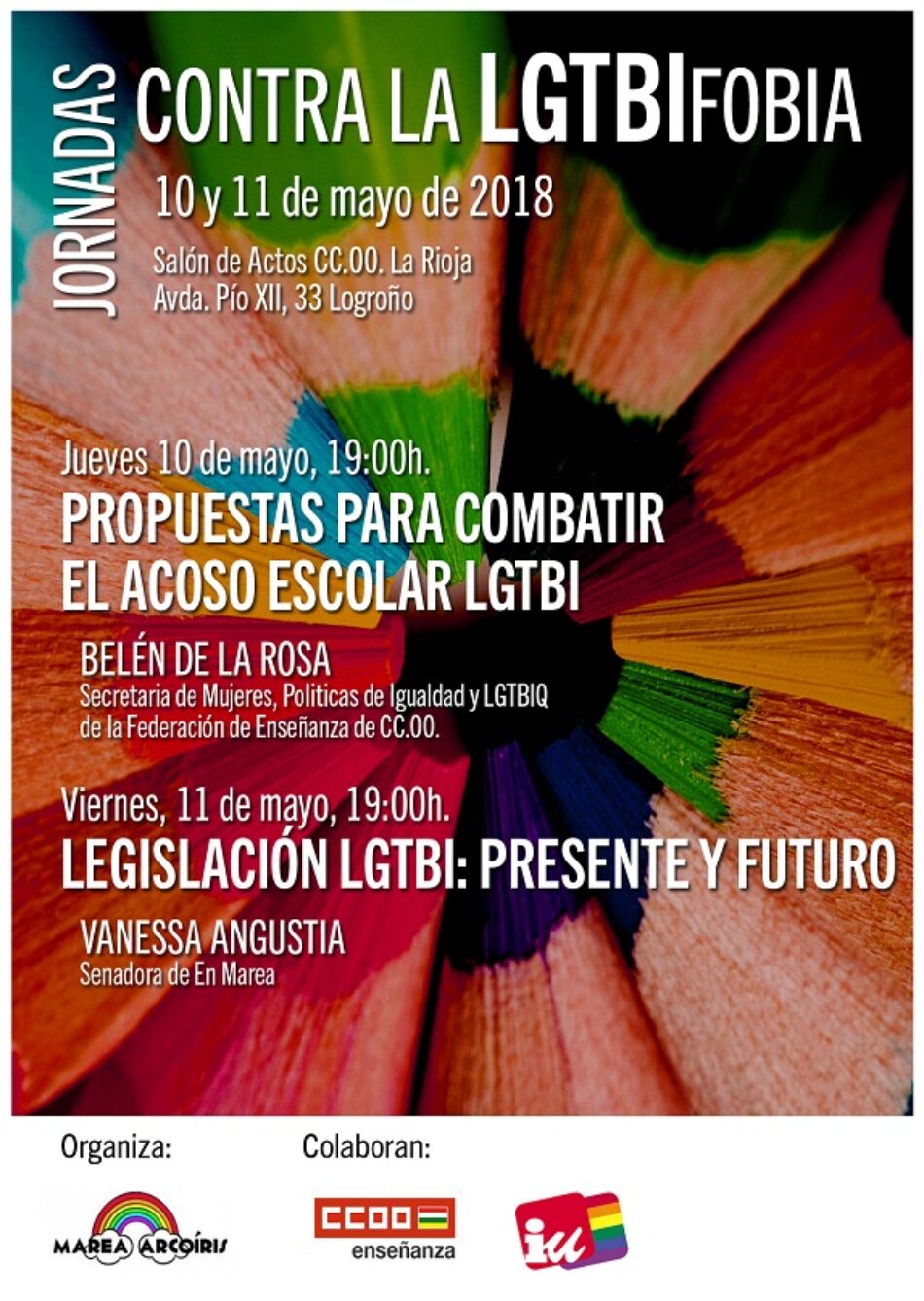 La Asociación Marea Arcoíris organiza unas jornadas contra la LGTBIfobia