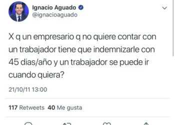 El candidato de Ciudadanos a la Comunidad de Madrid borra un tuit en el que se quejaba de que los empresarios tengan que indemnizar a los trabajadores por despido improcedente con 45 días/año