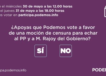 Podemos consulta a sus bases la moción de censura de Sánchez a Rajoy