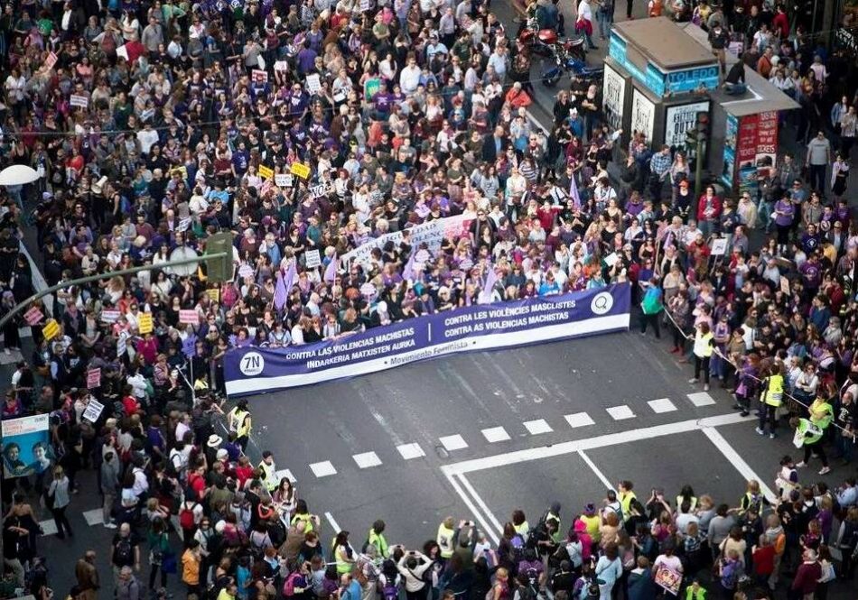 Movilización feminista el 16 de mayo 2018 contra el incumplimiento en los Presupuestos del Estado 2018 del Pacto de Estado contra la Violencia de Género