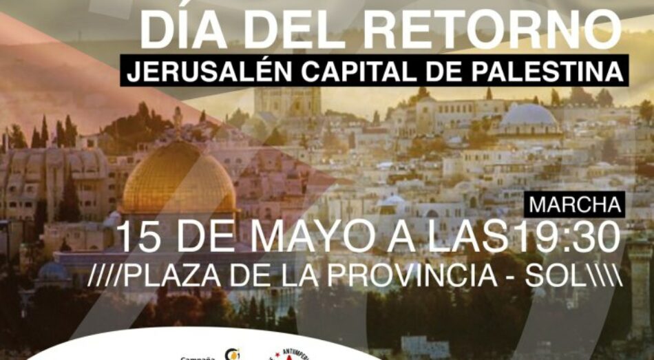 Concentración en Madrid por el Día del Retorno, en solidaridad con Palestina