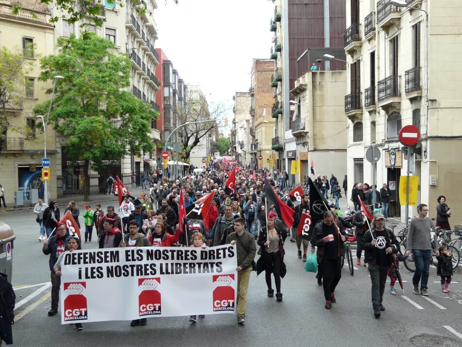 Crónica de la manifestación de CGT el 1 de Mayo en Barcelona