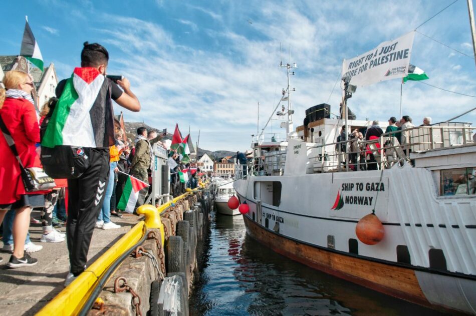 La Flotilla de la Libertad para romper el bloqueo de Gaza llega a Gijón