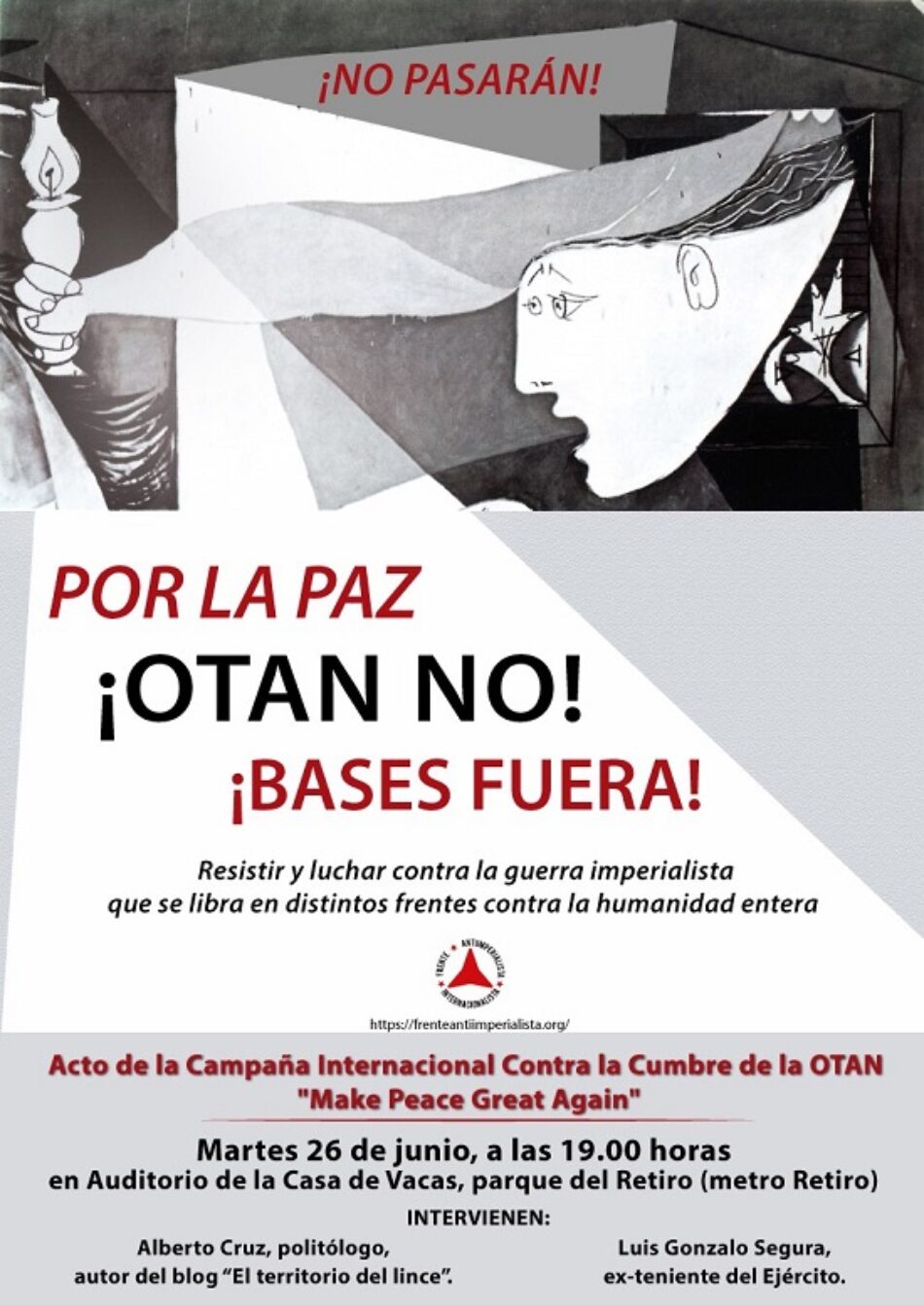 Por la Paz. ¡OTAN no, Bases Fuera! Organizaciones sociales promueven a campaña “Make Peace Great Again”