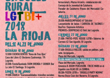 Marea Arco Iris comienza este sábado las actividades del «orgullo rural LGTBI+ 2018 La Rioja»