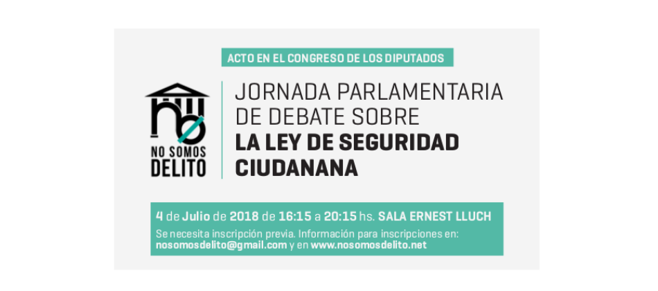 Jornada Parlamentaria de debate sobre las reformas de la «Ley Mordaza»