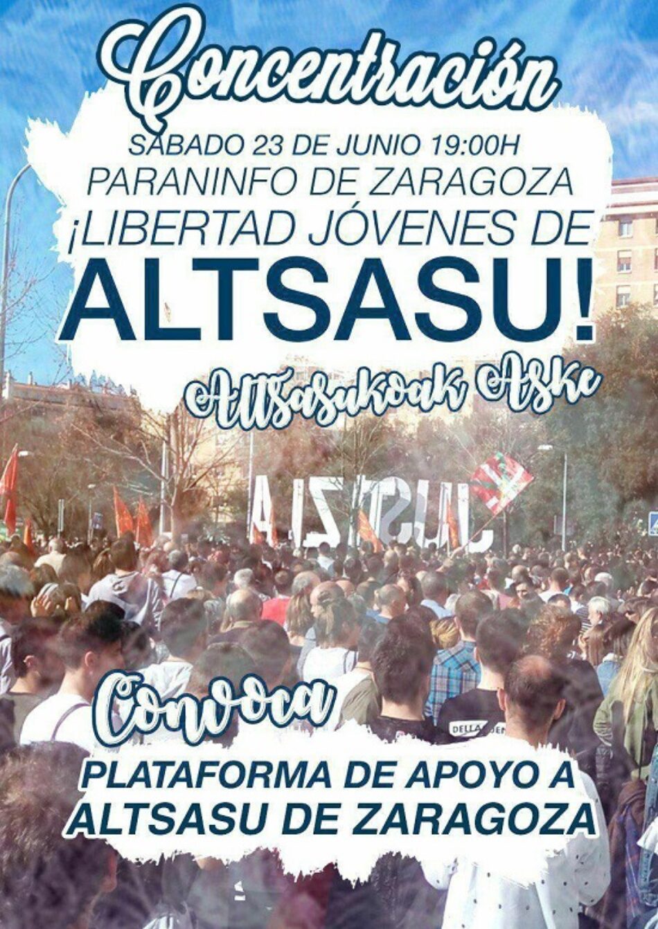 Manifiesto de la Plataforma de Apoyo a Altsasu de Zaragoza
