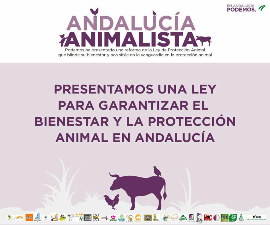 Cinco sindicatos respaldan la tramitación de la Ley de Protección animal de Podemos Andalucía