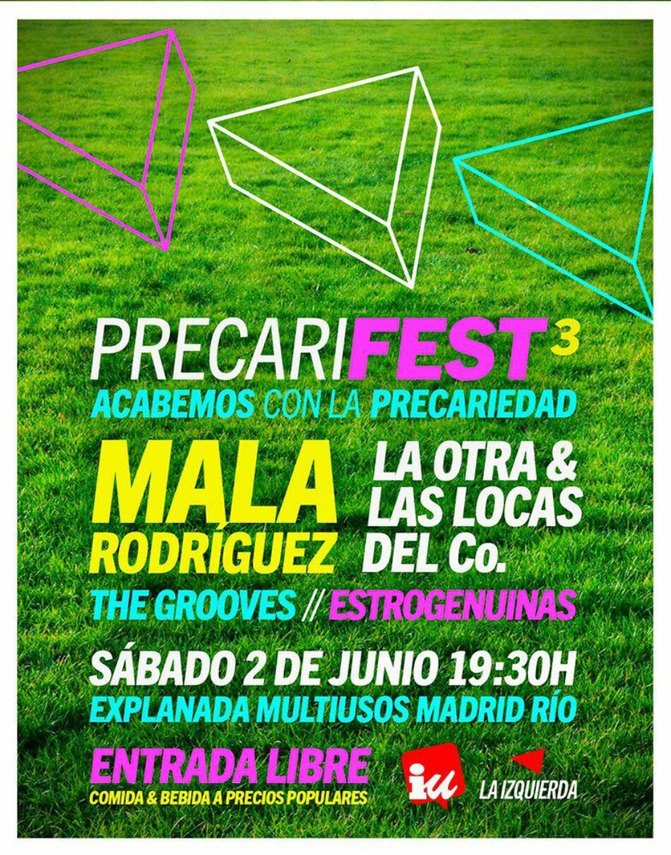 Mañana se celebra la 3ª edición del Precarifest, encabezado por la actuación de Mala Rodríguez