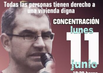 #JorgeAbsolución: concentración en apoyo a un activista detenido al resistir un desahucio en Vallecas. Denuncian montaje policial