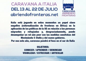 Caravana ‘Abriendo fronteras’ presenta la ruta que a partir del 13 de julio les llevará hasta Italia para denunciar las políticas migratorias de carácter xenófobo