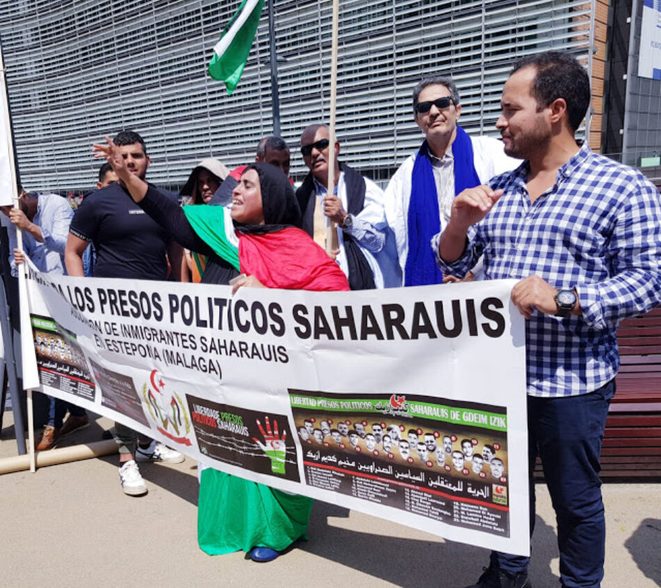 Colectivos saharauis protestan en Bruselas contra la colaboración de la UE con la ocupación marroquí