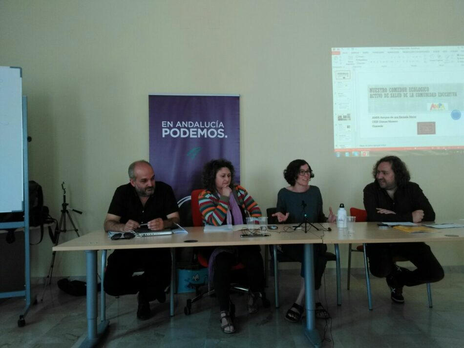 Podemos Andalucía propone impulsar por ley los comedores públicos ecológicos