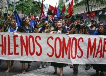 Carabineros reprimen manifestación del pueblo Mapuche en Chile