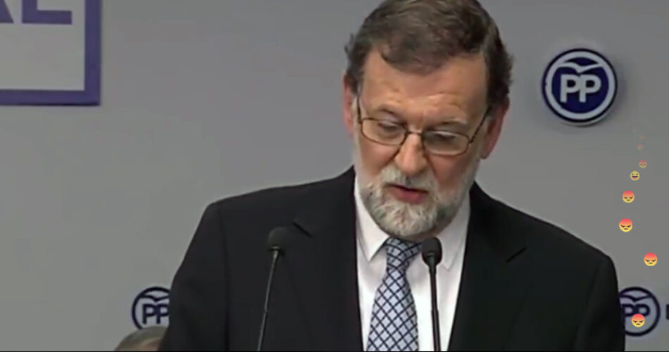 Mariano Rajoy dimite sin reconocer la corrupción y esbozando una dura oposición: «es lo mejor para mi y para el PP, o dicho de otra forma, es lo mejor para el PP y para mi»