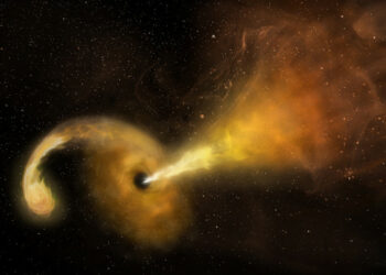 Un agujero negro produce una gran erupción tras desgarrar una estrella