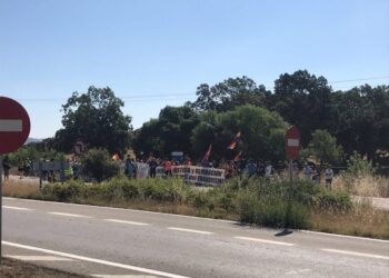 Concentración multitudinaria frente al Valle de los Caídos