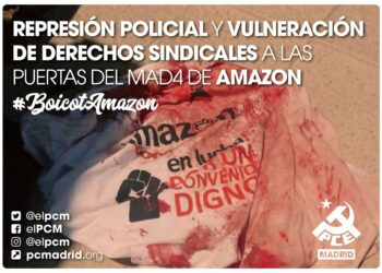 Represión policial y vulneración de derechos sindicales a las puertas del MAD4 de Amazon