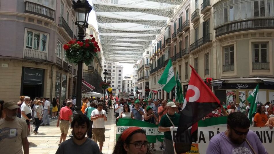 Miles de personas se manifiestan en las Marchas de la Dignidad de Málaga