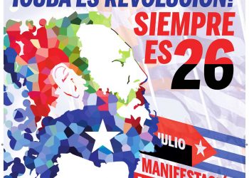 Manifestación en Madrid: «¡Cuba es Revolución! Siempre es 26»