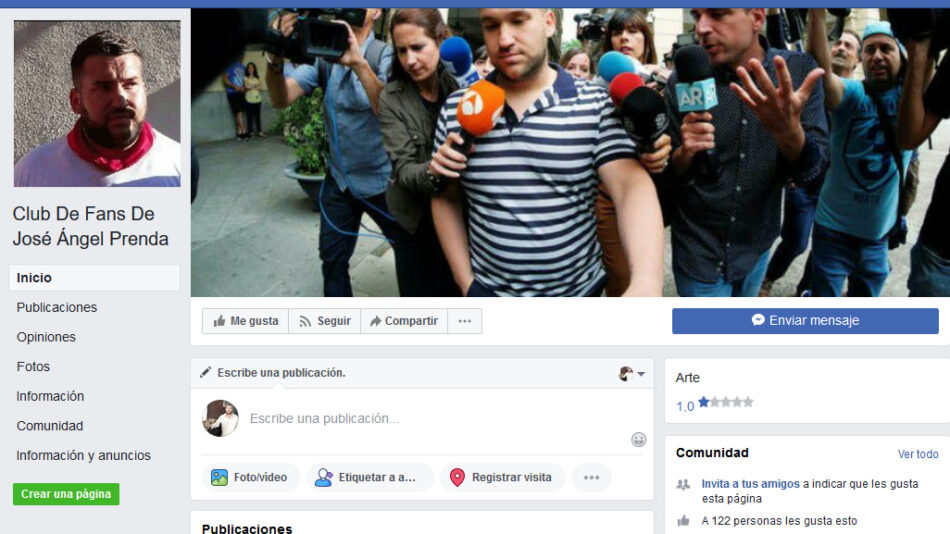 Facebook se niega a cerrar la página «Club de Fans De José Ángel Prenda» tras más de cien denuncias