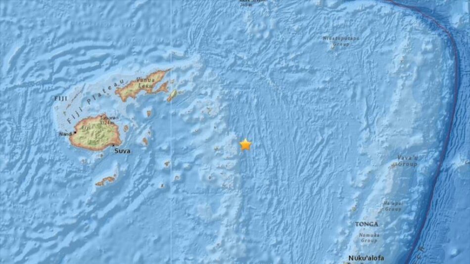 Se produce fuerte terremoto de magnitud 8 cerca de islas Fiyi