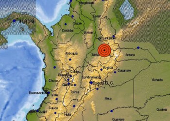 Se registra un sismo de magnitud 5,8 en Colombia