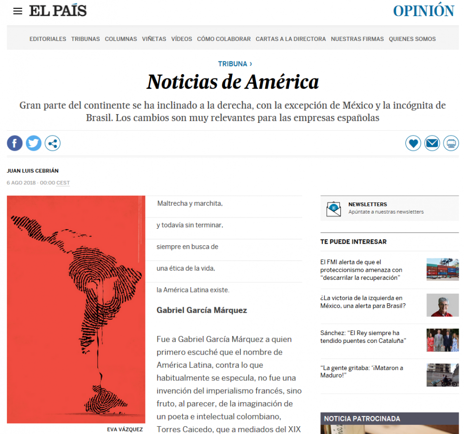 Carta abierta, sobre Nicaragua, a D. Juan Luis Cebrián